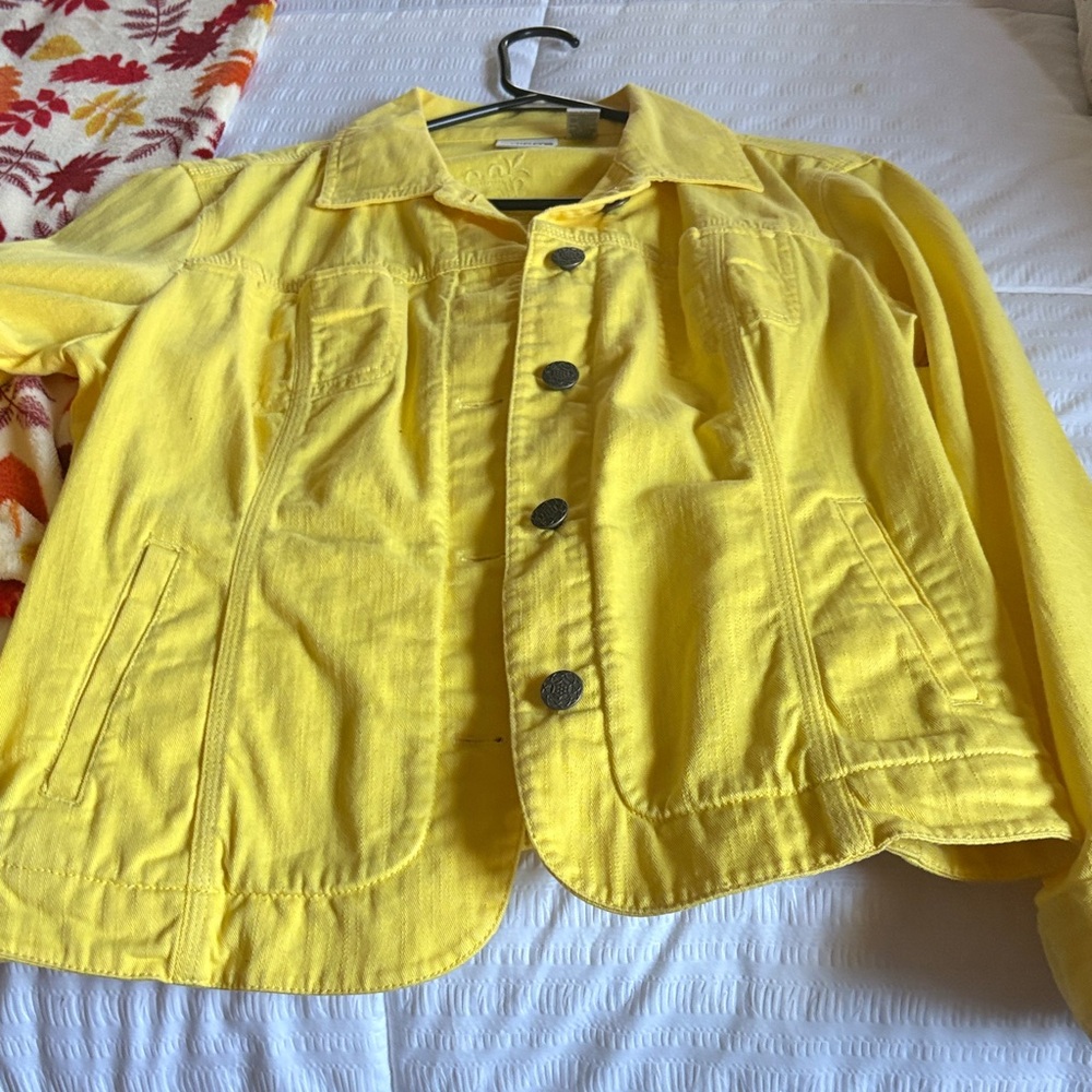 Chico's Vibrant Yellow Jean Jacket